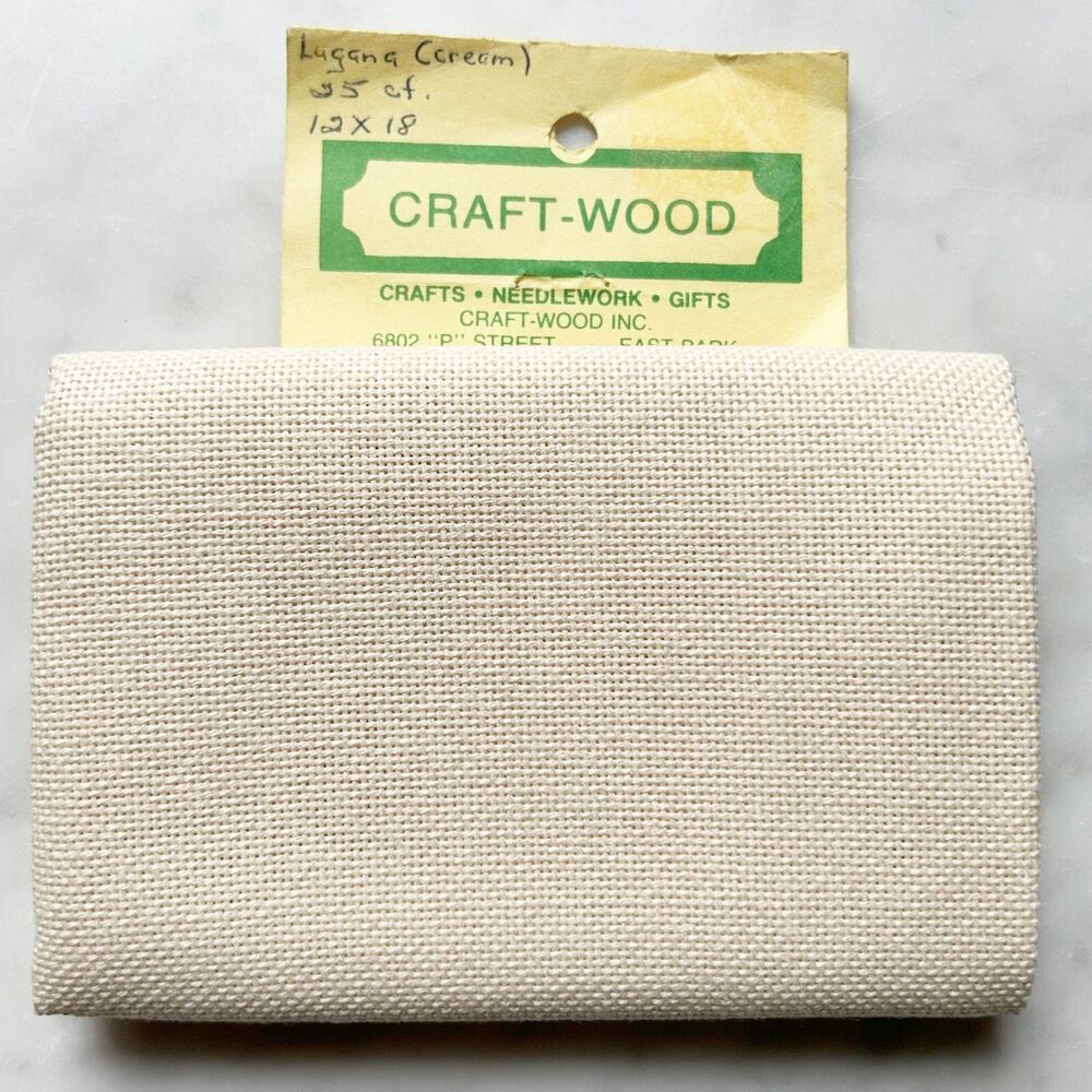 Lugana 25 Count Evenweave Cross Stitch Fabric Color Cream 11" x 18"
